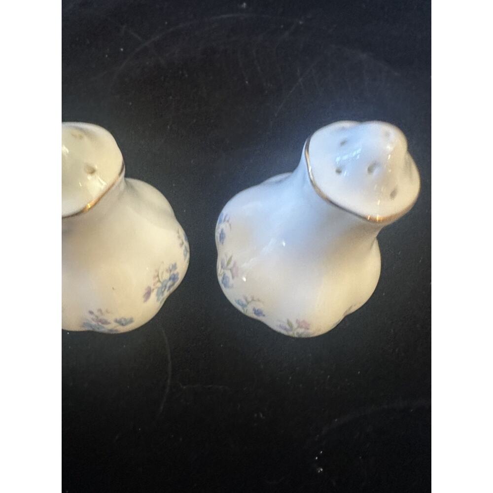 Royal Albert Memory Lane Salt & Pepper Shakers Hampton Shape Vintage Bone China - Picture 2 of 5